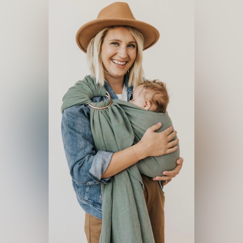 WildBird Baby Ring Sling in Sage Green